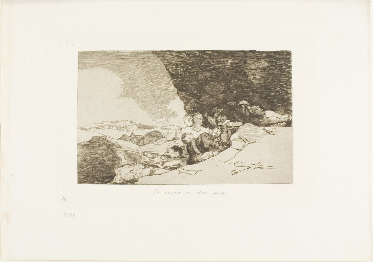 Ugyanez máshol, 23. lemez a The Disasters of War-ból alkotó: Francisco Jose de Goya y Lucientes