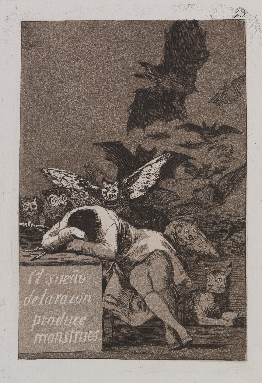 A Sleep of Reason szörnyeket produkál alkotó: Francisco de Goya