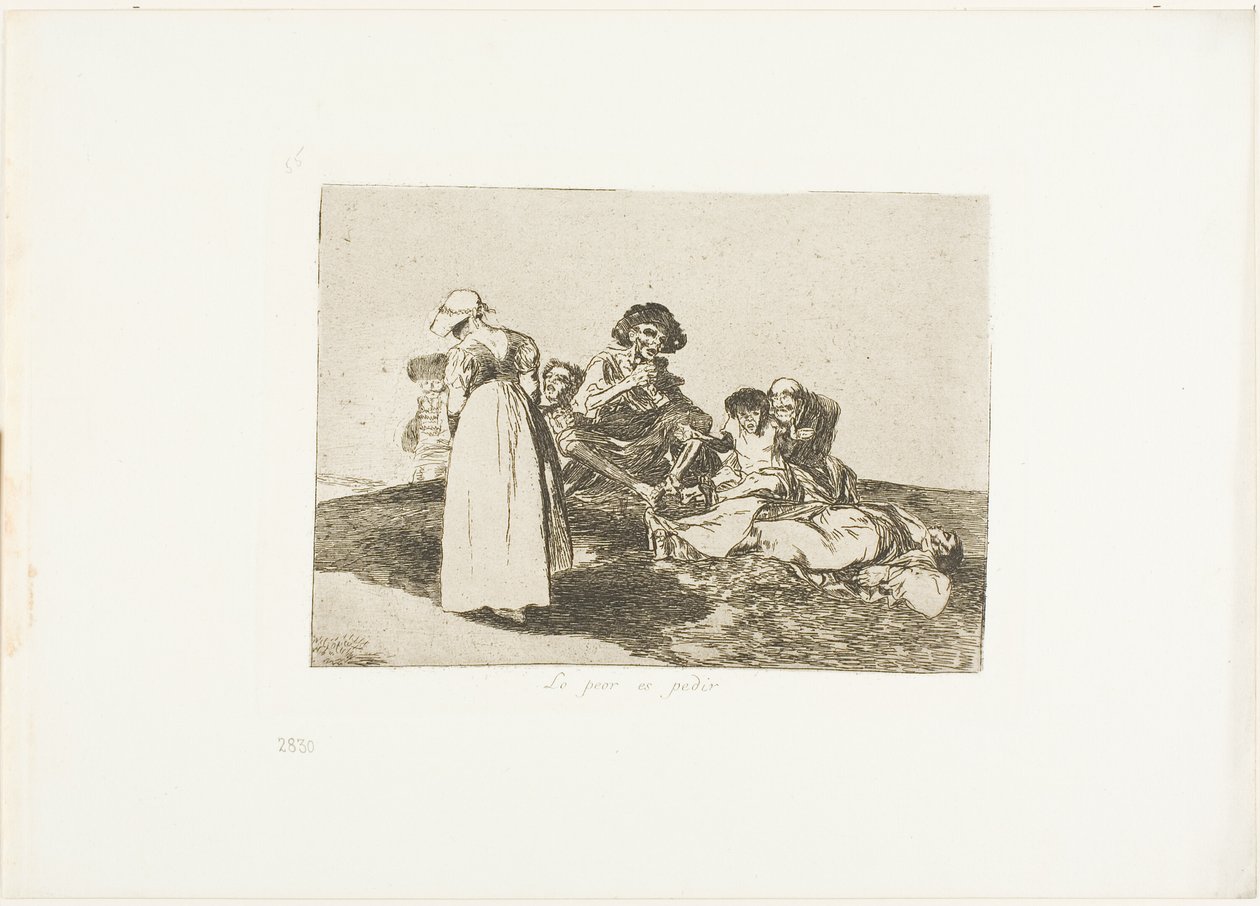 The Worst is to Beg, 55. lemez a The Disasters of War-ból alkotó: Francisco Jose de Goya y Lucientes