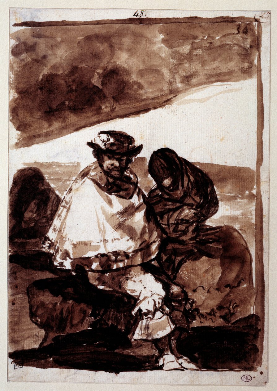 Dátum. Francisco De Goya (1746-1828) rajza alkotó: Francisco de Goya