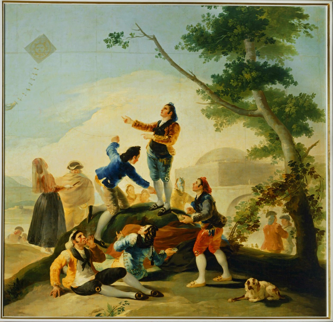 A sárkány Karikatúra egy faliszőnyeghez a Pradóban ... (festmény vászonra) alkotó: Francisco Jose de Goya y Lucientes