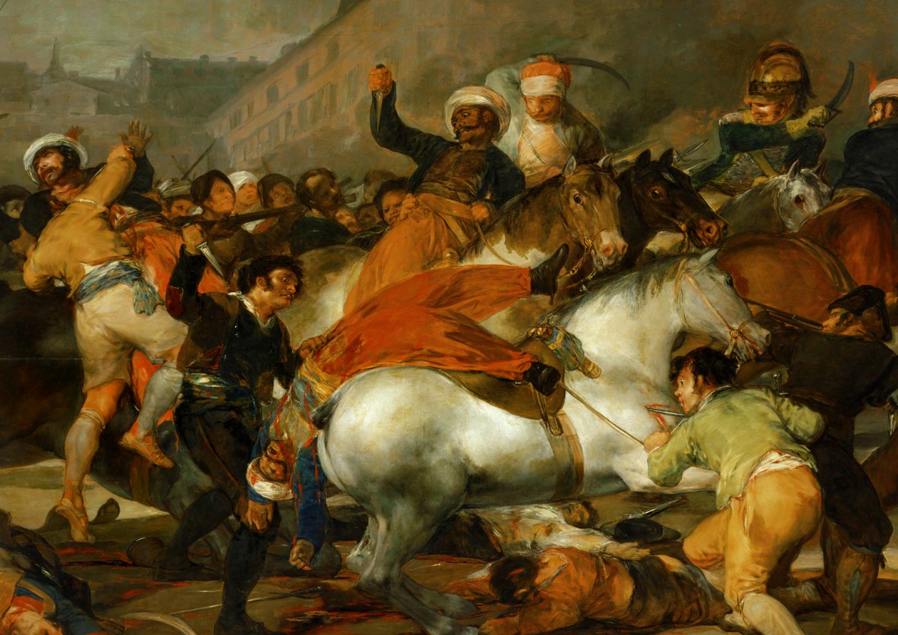 1808. május másodikán Madridban: a ... (festmény, vászon) alkotó: Francisco Jose de Goya y Lucientes
