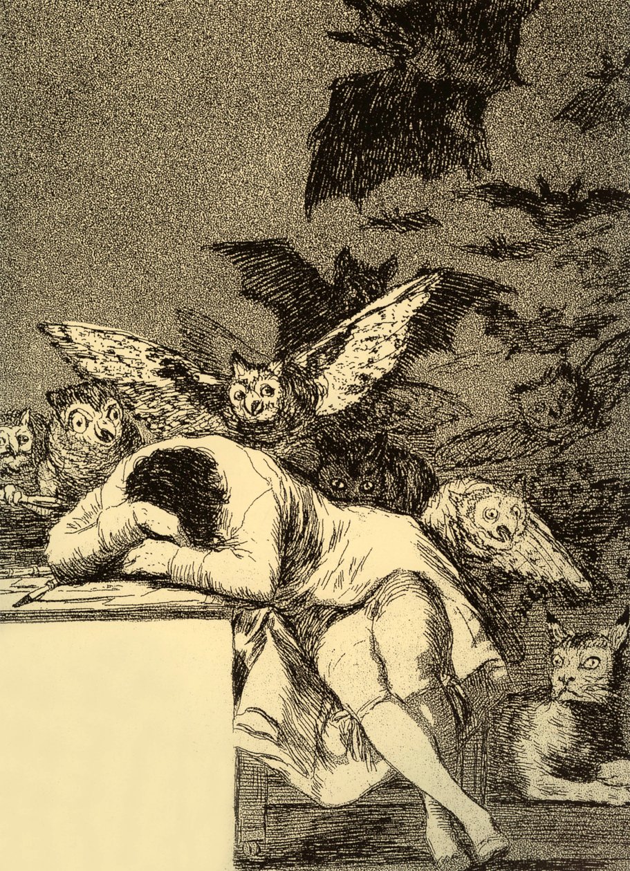 Az ész alvása szörnyeket szül (Caprice 43) alkotó: Francisco Jose de Goya y Lucientes