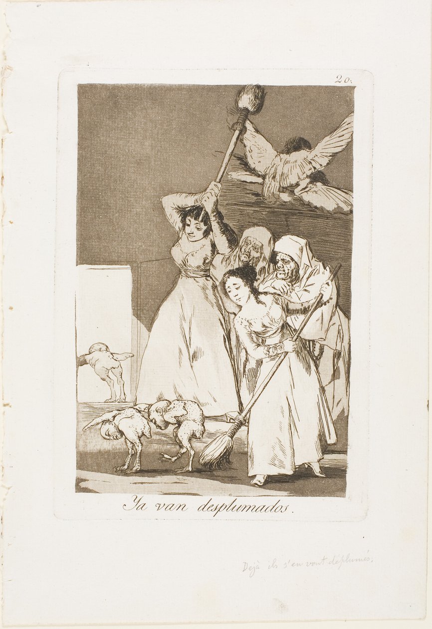 There They Go Plucked (azaz gyapjú), 20-as lemez Los Caprichosból alkotó: Francisco Jose de Goya y Lucientes