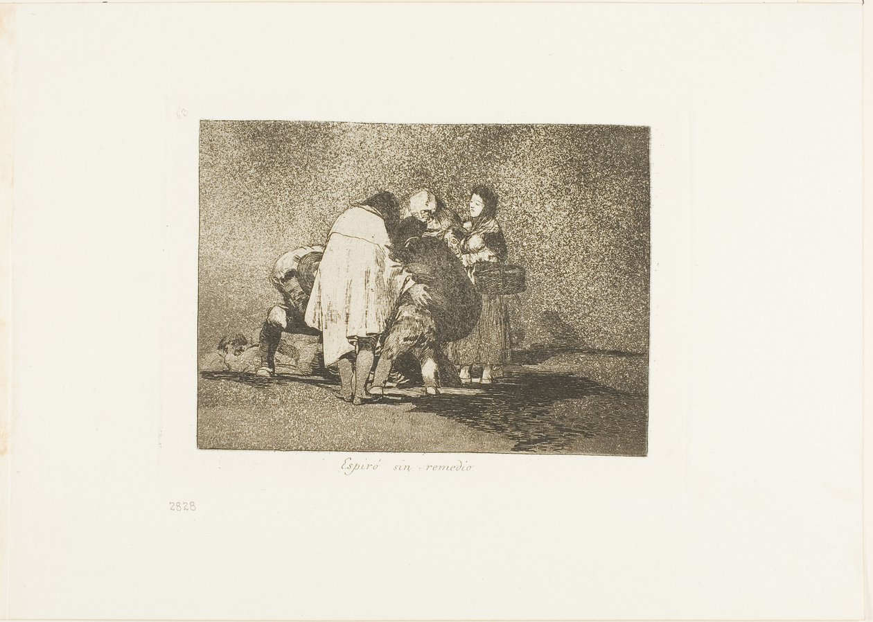 Nem volt mit tenni, és meghalt, 53. lemez a The Disasters of War-ból alkotó: Francisco Jose de Goya y Lucientes
