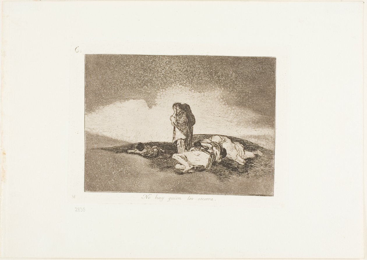 Nincs, aki segítsen rajtuk, 60. lemez a The Disasters of War-ból alkotó: Francisco Jose de Goya y Lucientes