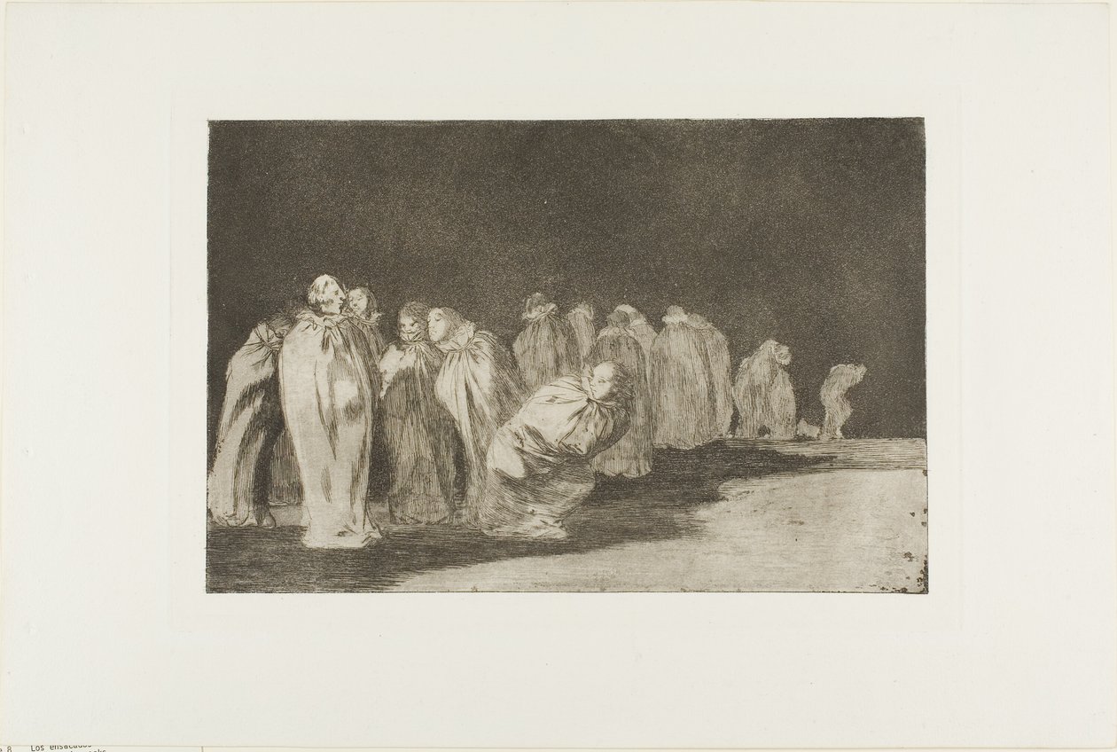 Van valami a zsákruha alatt, azaz nem lehet a ruhája alapján megítélni az embert, nyolcadik lemez a Los Proverbiosból. alkotó: Francisco Jose de Goya y Lucientes