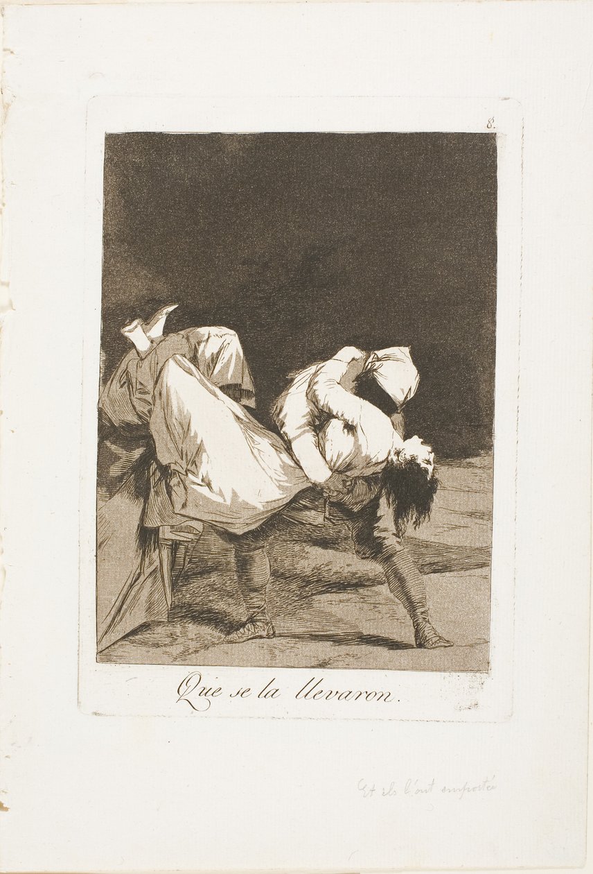 They Carried Her Off!, nyolcas lemez Los Caprichosból alkotó: Francisco Jose de Goya y Lucientes