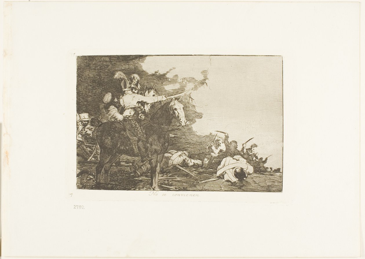 Nem értenek egyet, 17. lemez a The Disasters of War-ból alkotó: Francisco Jose de Goya y Lucientes