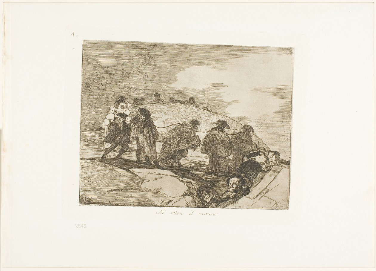 Nem ismerik az utat, 70. lemez a The Disasters of War-ból alkotó: Francisco Jose de Goya y Lucientes