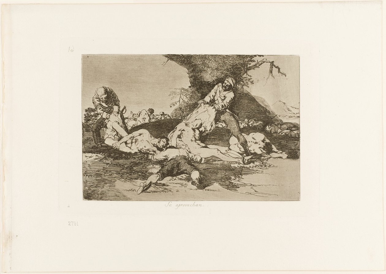 Használják őket, 16. lemez a The Disasters of War-ból alkotó: Francisco Jose de Goya y Lucientes