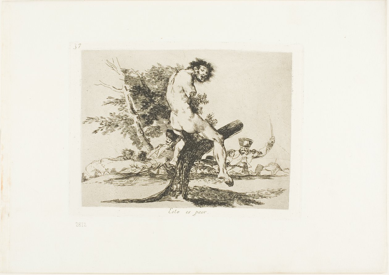Ez még rosszabb, 37. lemez a The Disasters of War-ból alkotó: Francisco Jose de Goya y Lucientes