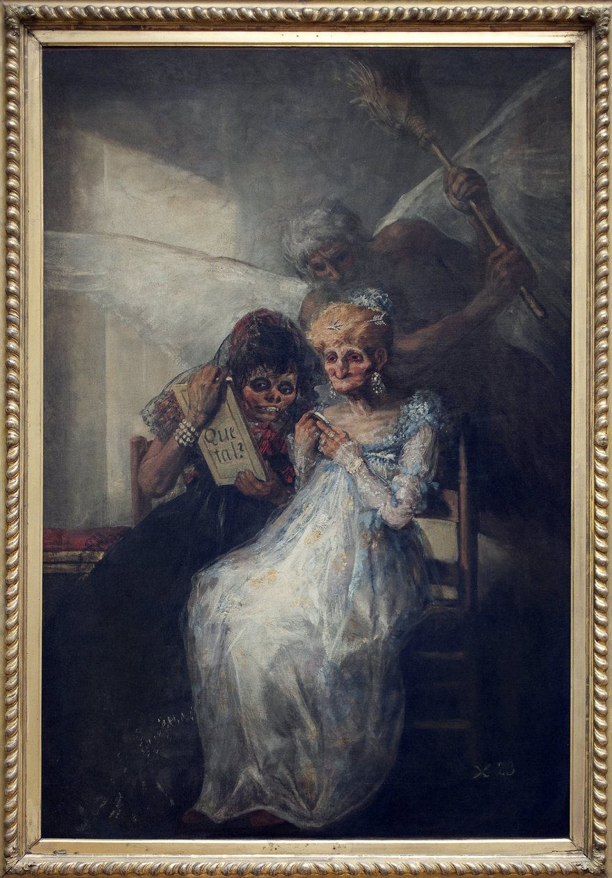 Idő mondta Les Vieilles. Francisco de Goya y Lucientes (1746-1828) festménye, olaj, vászon, 1808-1812 körül, spanyol művészet 19. század eleje. Lille Szépművészeti Múzeum. alkotó: Francisco de Goya