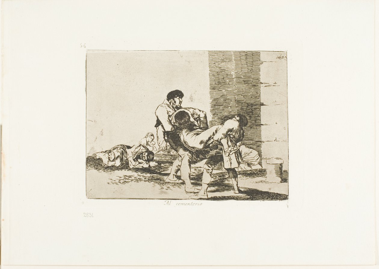 A temetőbe, a The Disasters of War 56-os táblája alkotó: Francisco Jose de Goya y Lucientes