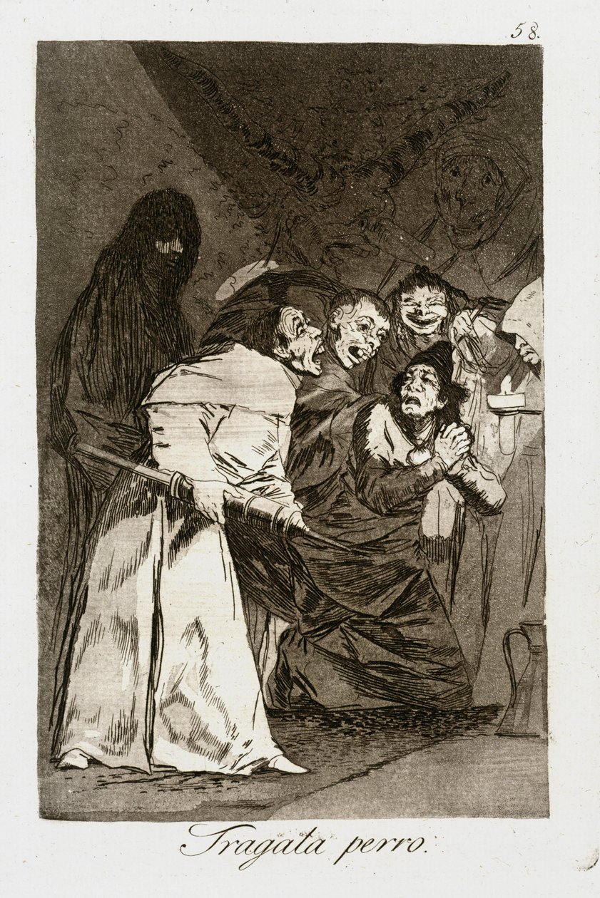 Nyeld le, kutya (Caprichos 58) alkotó: Francisco Jose de Goya y Lucientes