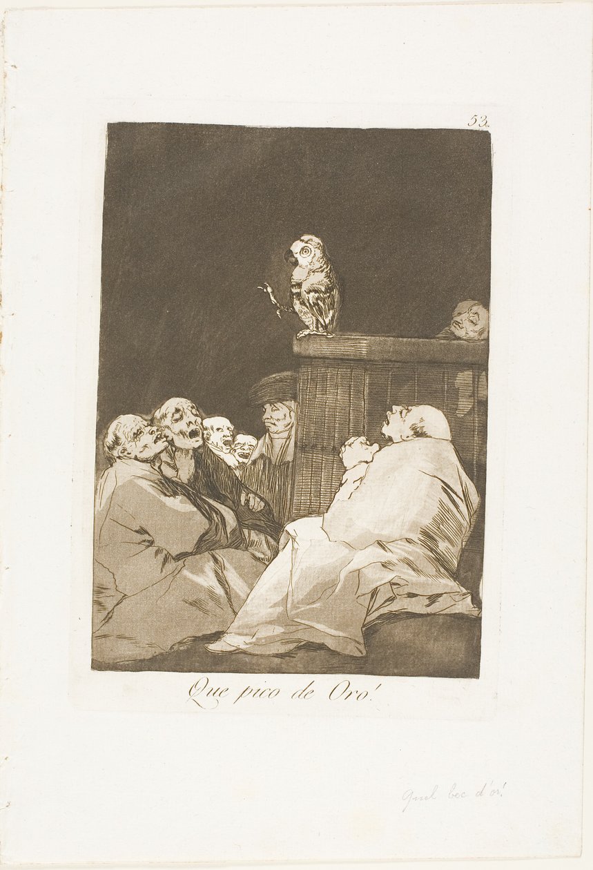 Micsoda aranycsőr!, 53-as lemez Los Caprichosból alkotó: Francisco Jose de Goya y Lucientes