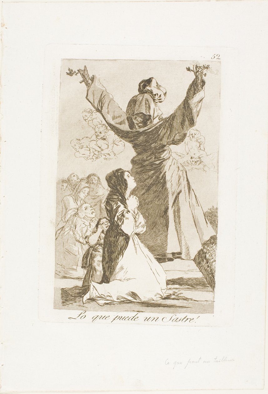 Mit tud egy szabó!, 52-es lemez Los Caprichosból alkotó: Francisco Jose de Goya y Lucientes