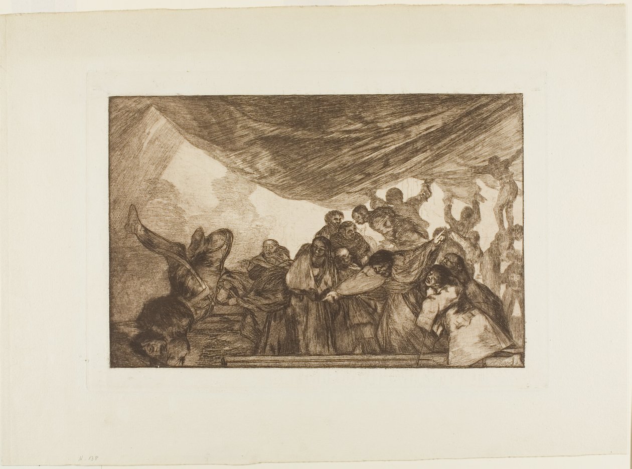 Anélkül, hogy Istennek vagy az ördögnek ajánlaná magát, Los Proverbios 15. lemeze alkotó: Francisco Jose de Goya y Lucientes