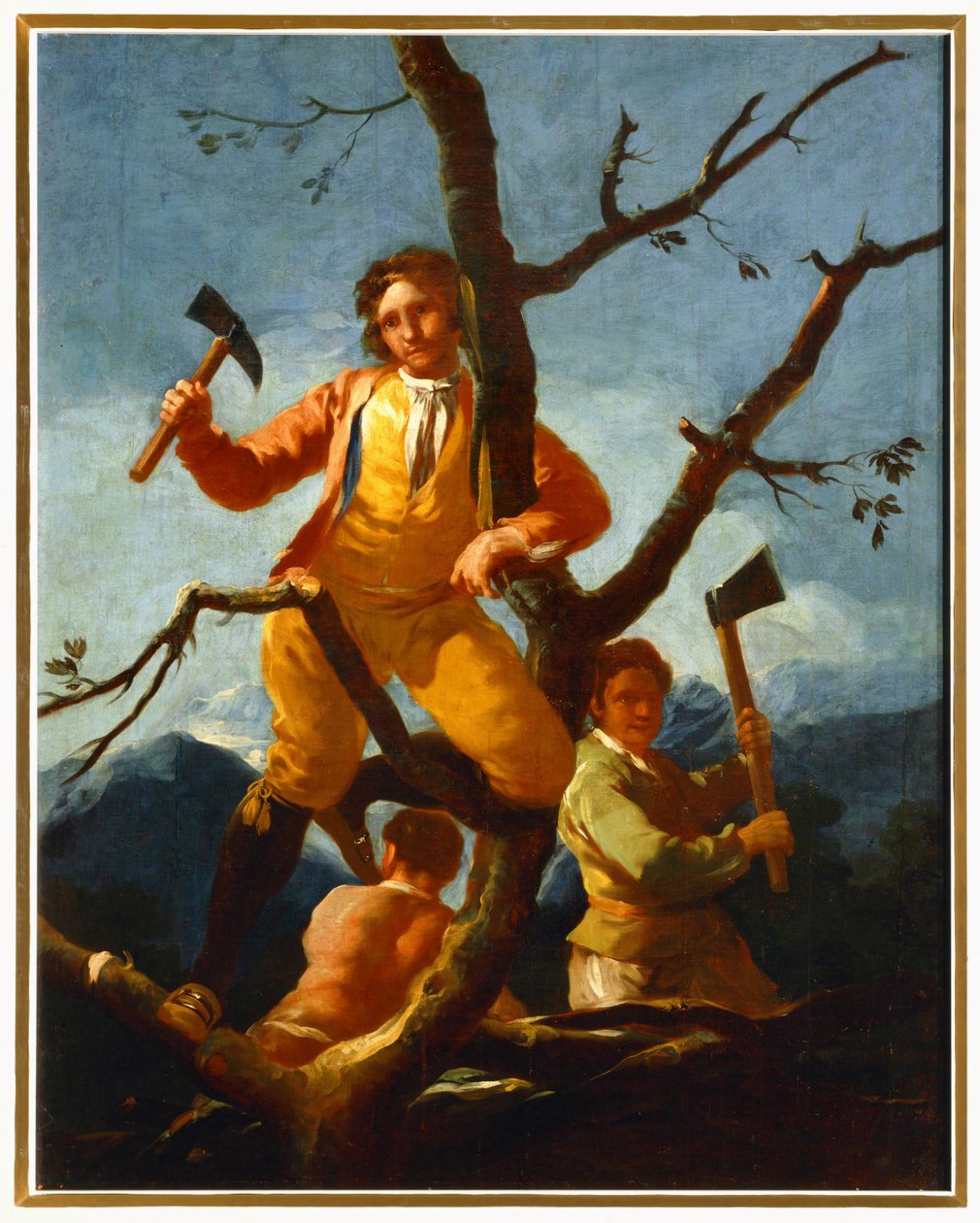 Fafaragók rajzfilmje egy faliszőnyeghez az El Escorialban ... (festmény vászonra) alkotó: Francisco Jose de Goya y Lucientes