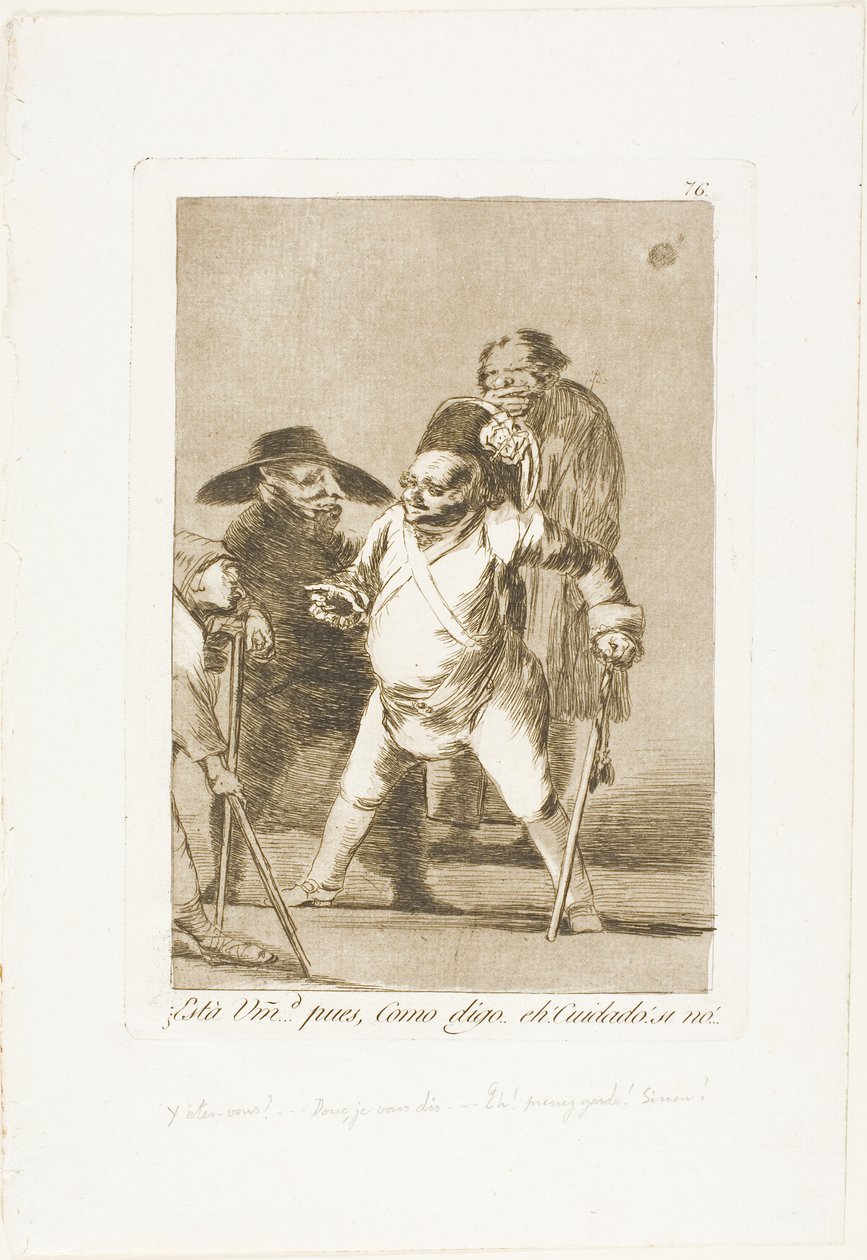 Te megérted? ... nos, ahogy mondom... na! Vigyázz! egyébként..., 76-os lemez Los Caprichosból alkotó: Francisco Jose de Goya y Lucientes