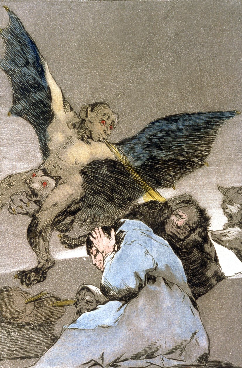 szörnyek, metszet 1797-1799 alkotó: Francisco Jose de Goya y Lucientes