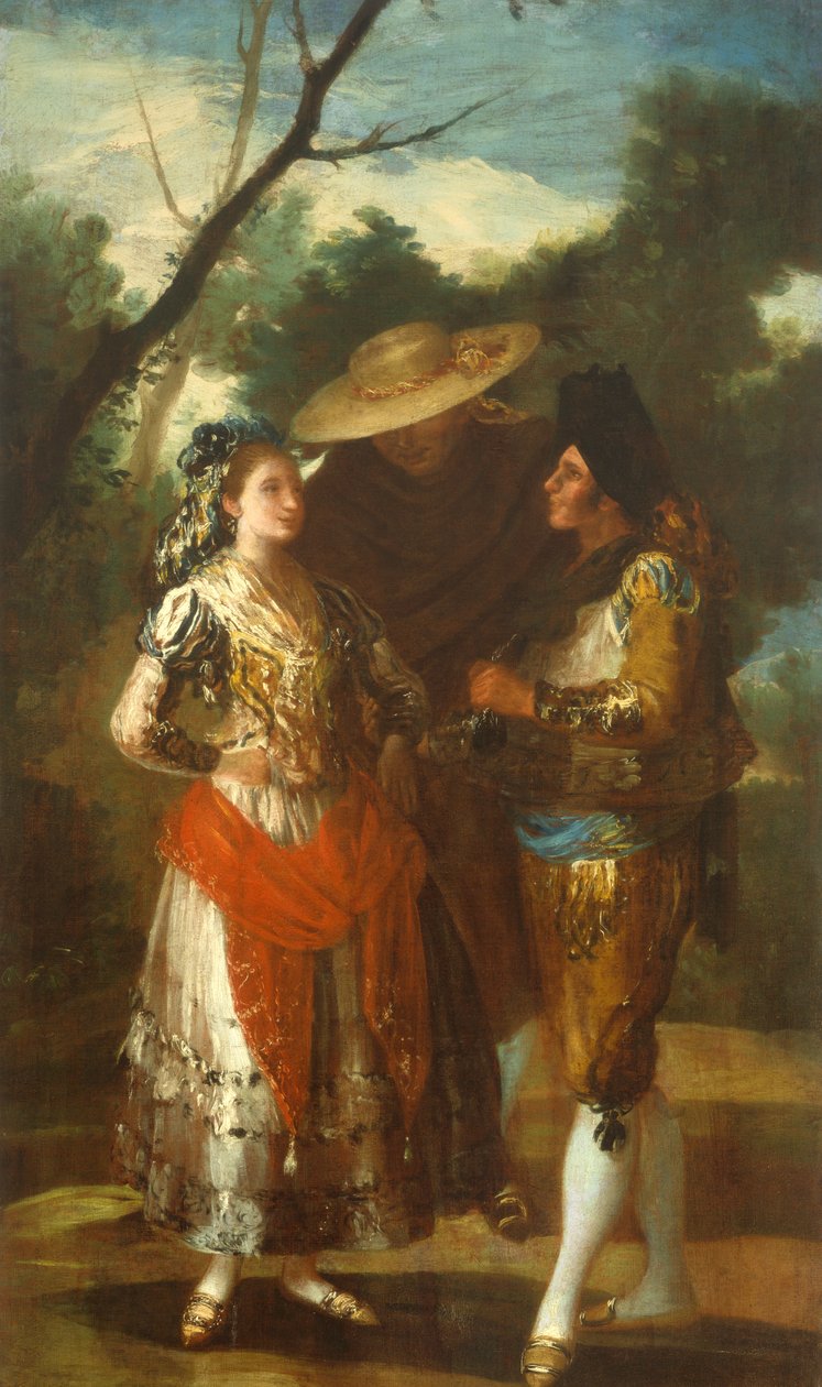 Egy Maja két Toreróval, 1779-1780 alkotó: Francisco Jose de follower of Goya y Lucientes