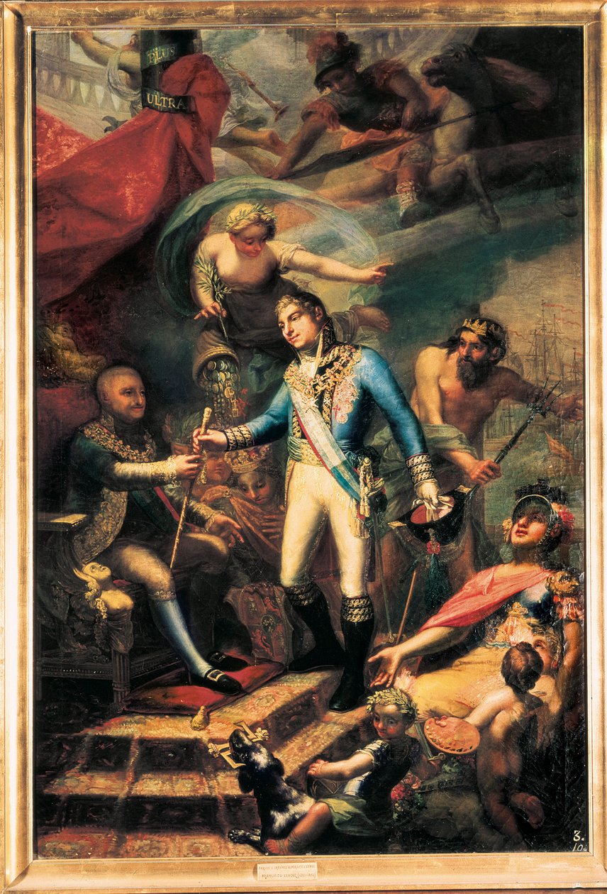 IV. Károly spanyol (1748-1819) Manuel Godoyt (1767-1851) a haditengerészet admirálisává nevezte ki alkotó: Francisco Llacer y Valdermont