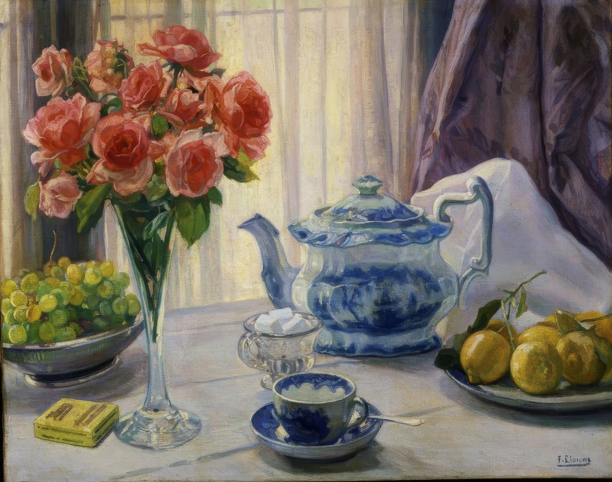 HÁTTÉRVILÁGÍTÁS - XX. SZÁZAD - 48X73 CM alkotó: Francisco Llorens Diaz