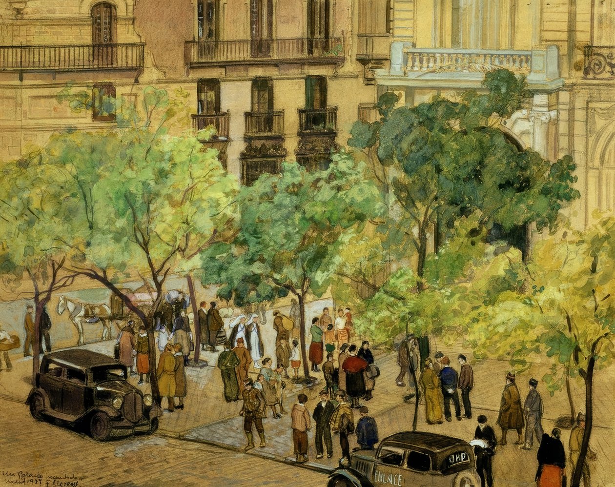 EGY ELFOGATOTT PALOTA – 1937 – RAJZ / KARTON – 240X305 CM– alkotó: Francisco Llorens Diaz