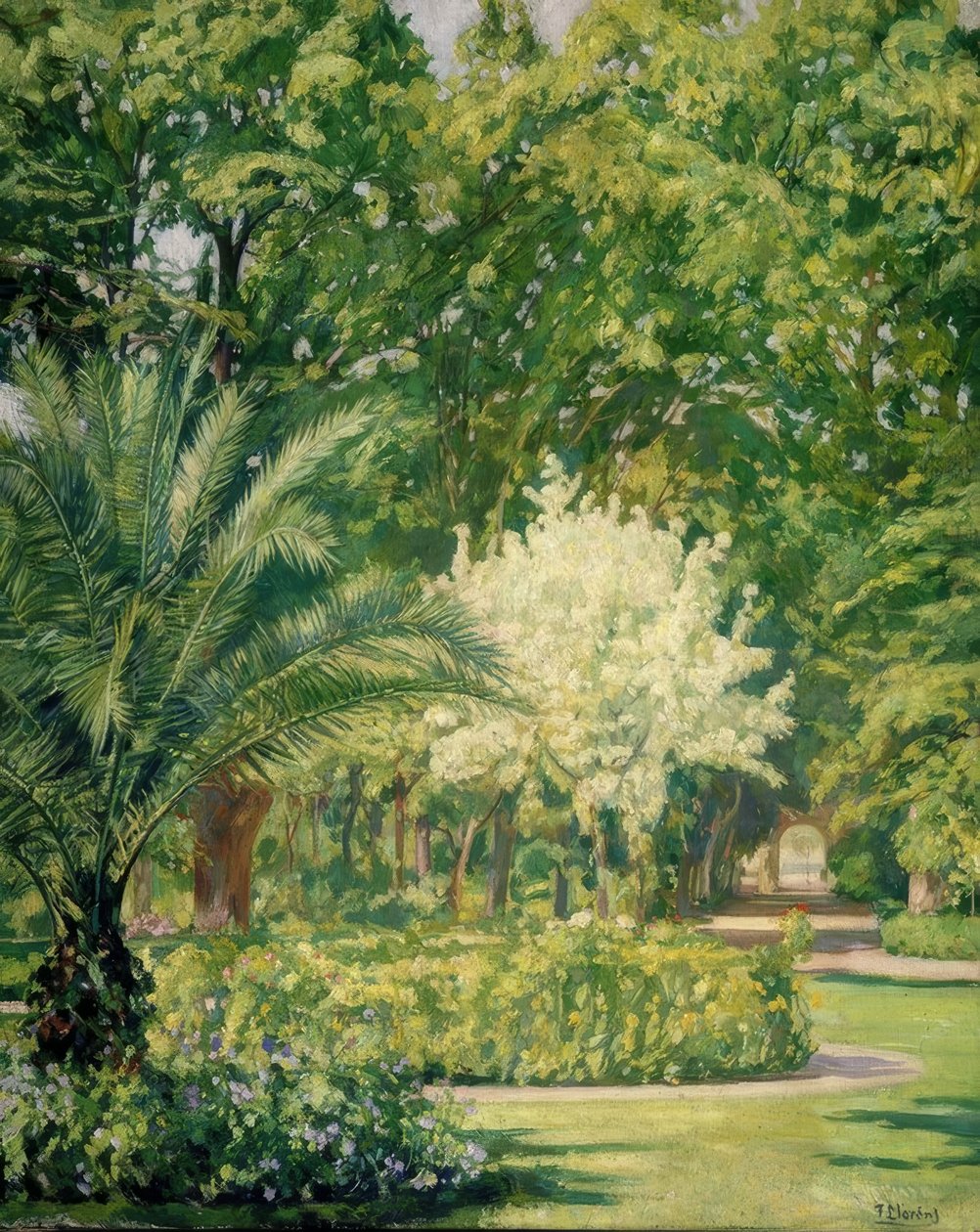 VERE CLARO-JARDIN BOTANICO – 1934–79X100 CM– alkotó: Francisco Llorens Diaz