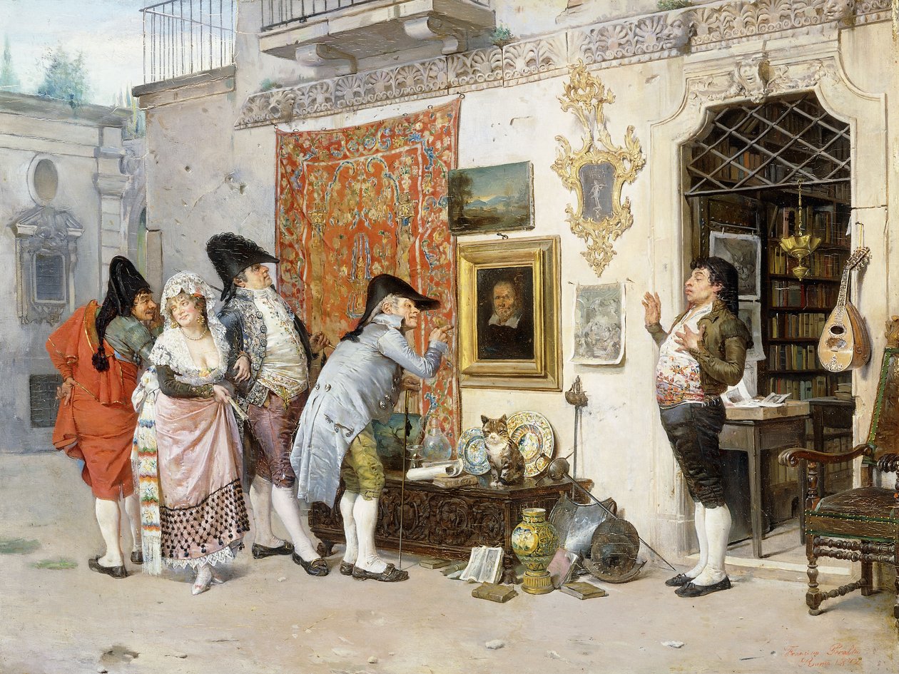 Az Antikvárium; Az Antikvárium, 1872 alkotó: Francisco Peralta del Campo