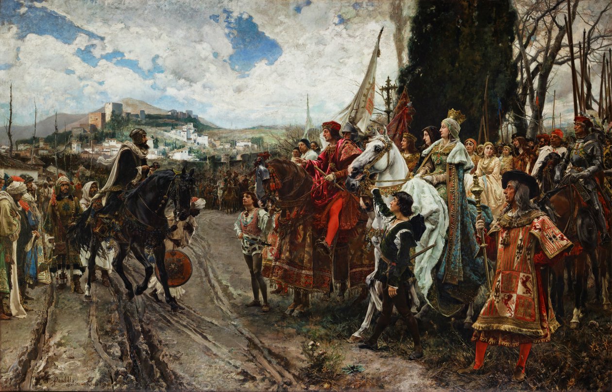 Granada feladása 1492-ben, 1882-ben alkotó: Francisco Pradilla y Ortiz