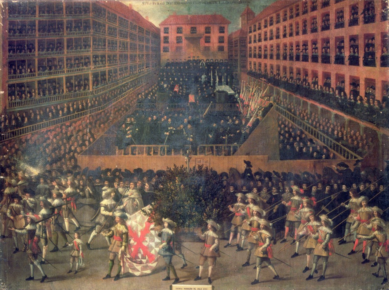 Auto de Fé 1656-ban (olaj, vászon) alkotó: Francisco Rizi