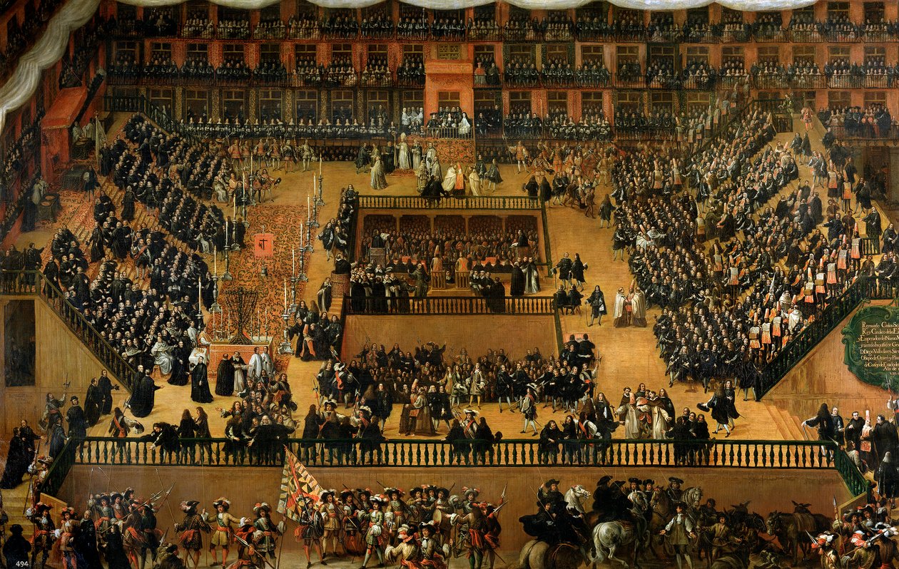 Auto de Fe a Plaza Mayorban, Madrid, 1683 alkotó: Francisco Rizi