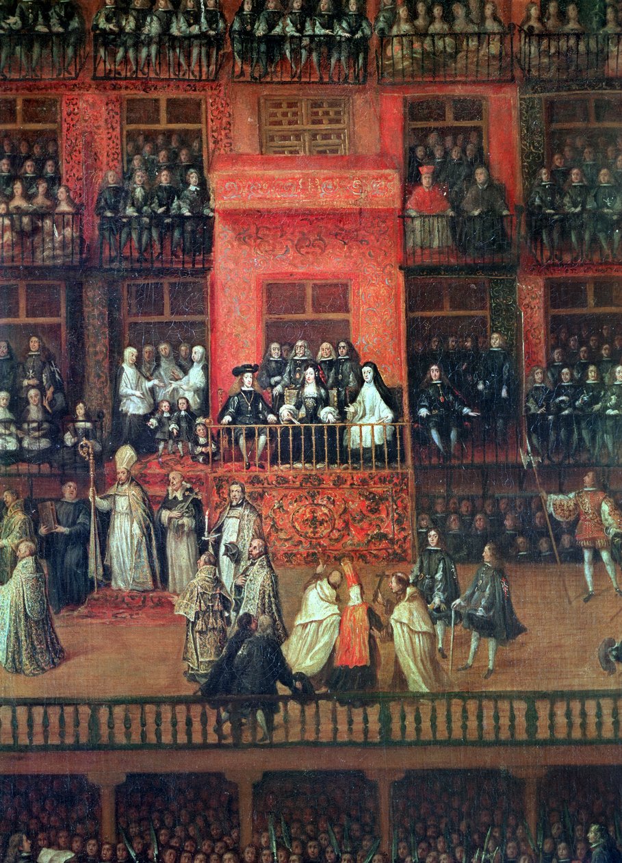 Auto de Fe a Plaza Mayorban, Madrid, 1680. június 30. (részlet) alkotó: Francisco Rizi