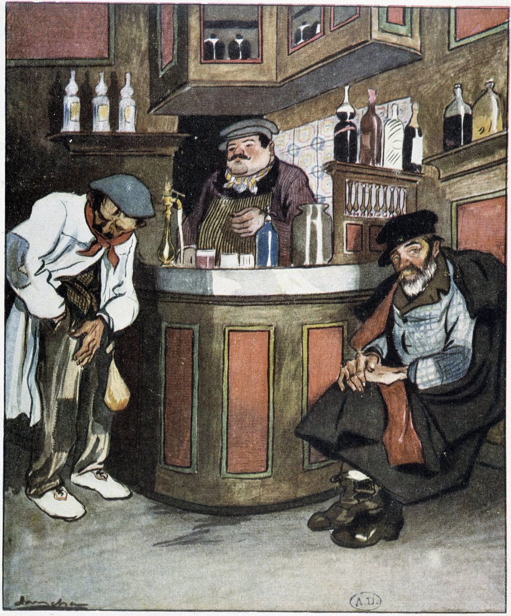 Egy bár, Sancha rajza, 20. eleje. alkotó: Francisco Sancha y Lengo
