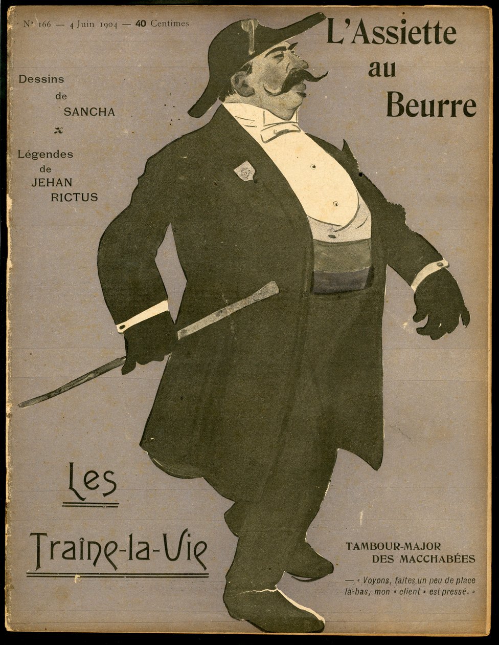 A „The Butter Plate” borítója, 166. szám, Satirique en Colors alkotó: Francisco Sancha y Lengo