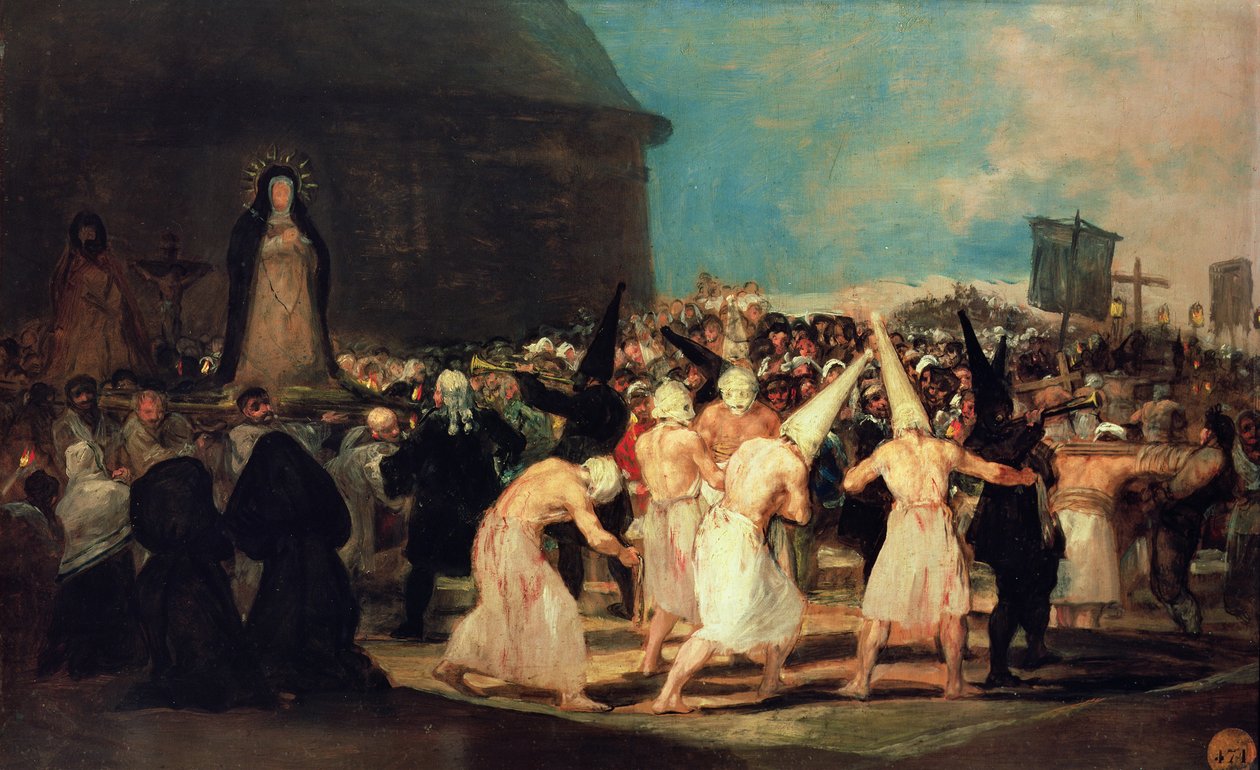 A zászlósok felvonulása alkotó: Francisco de Goya