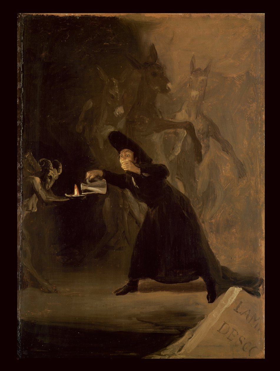 Jelenet az „El Hechizado por Fuerza” (Az erőszakosan megbabonázott) c.1798-ból alkotó: Francisco de Goya