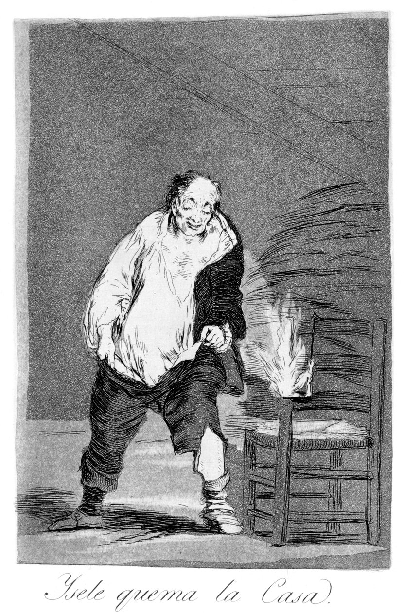És ég a háza, 1799 alkotó: Francisco de Goya