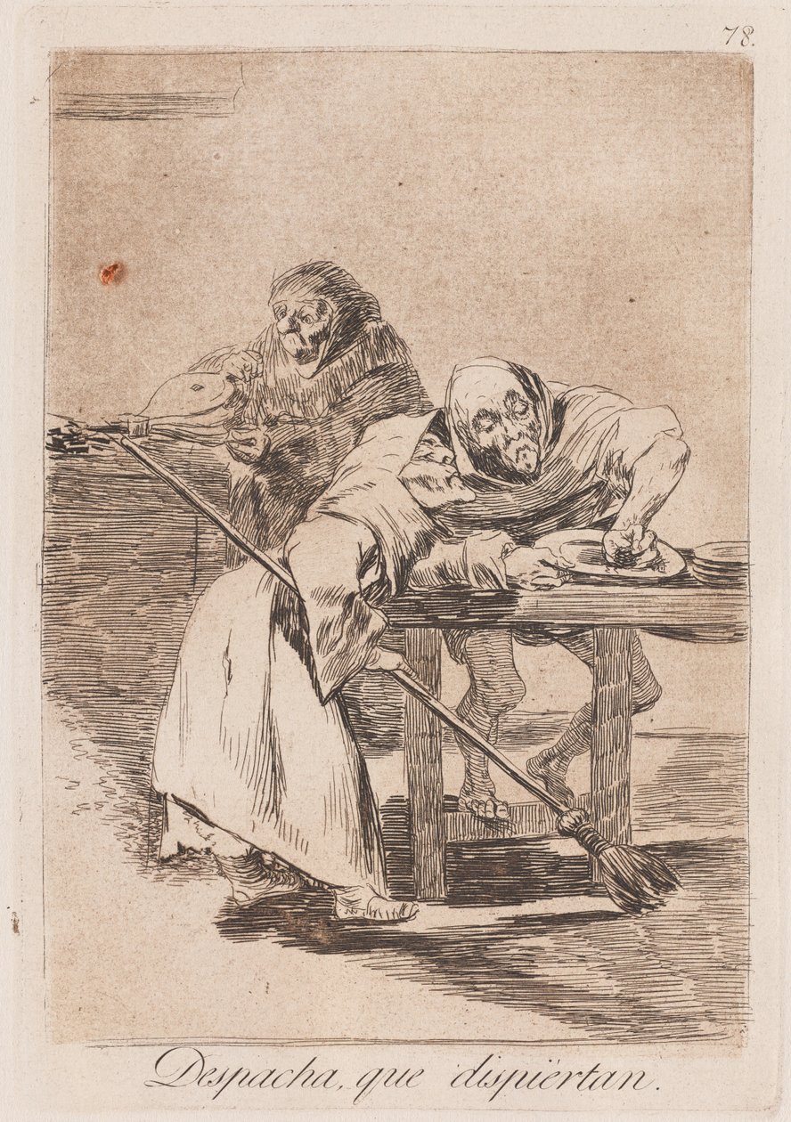 Légy gyors, felébrednek, 18. vége – 19. eleje század (nyomtatás) alkotó: Francisco de Goya