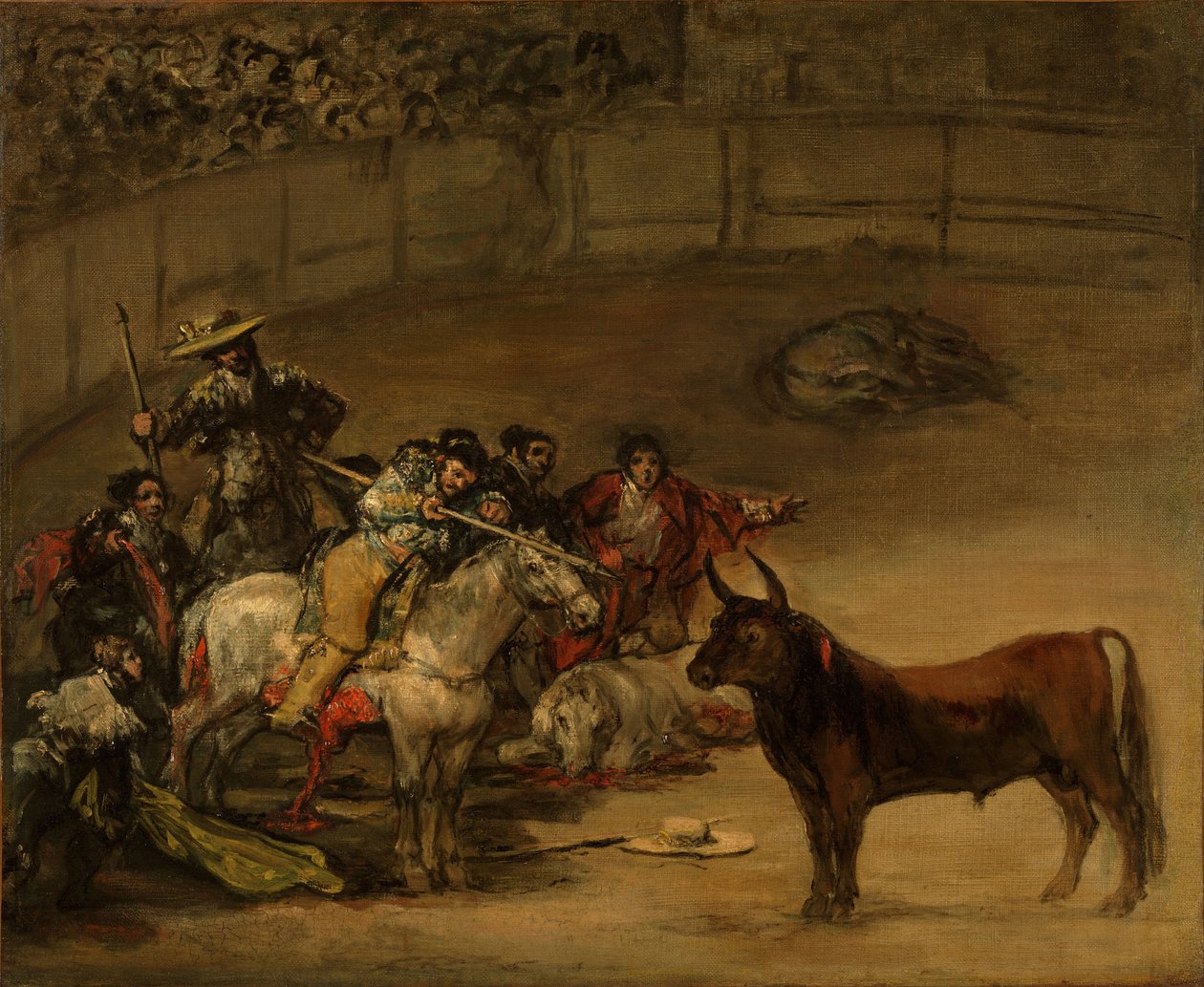 Bikaviadal, Pálcák szerencséje, 1824 alkotó: Francisco de Goya