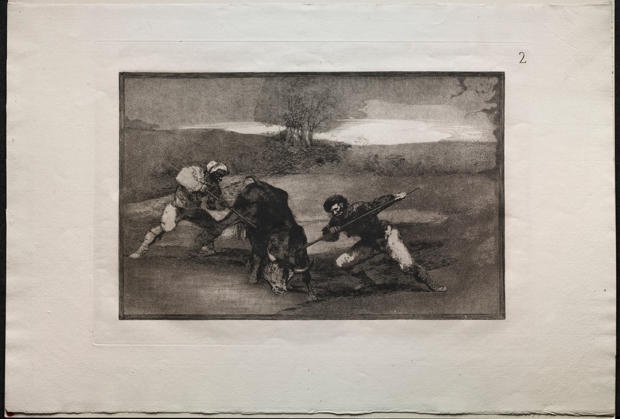 Bikaviadalok: A gyalogos vadászat másik módja, 1876. alkotó: Francisco de Goya
