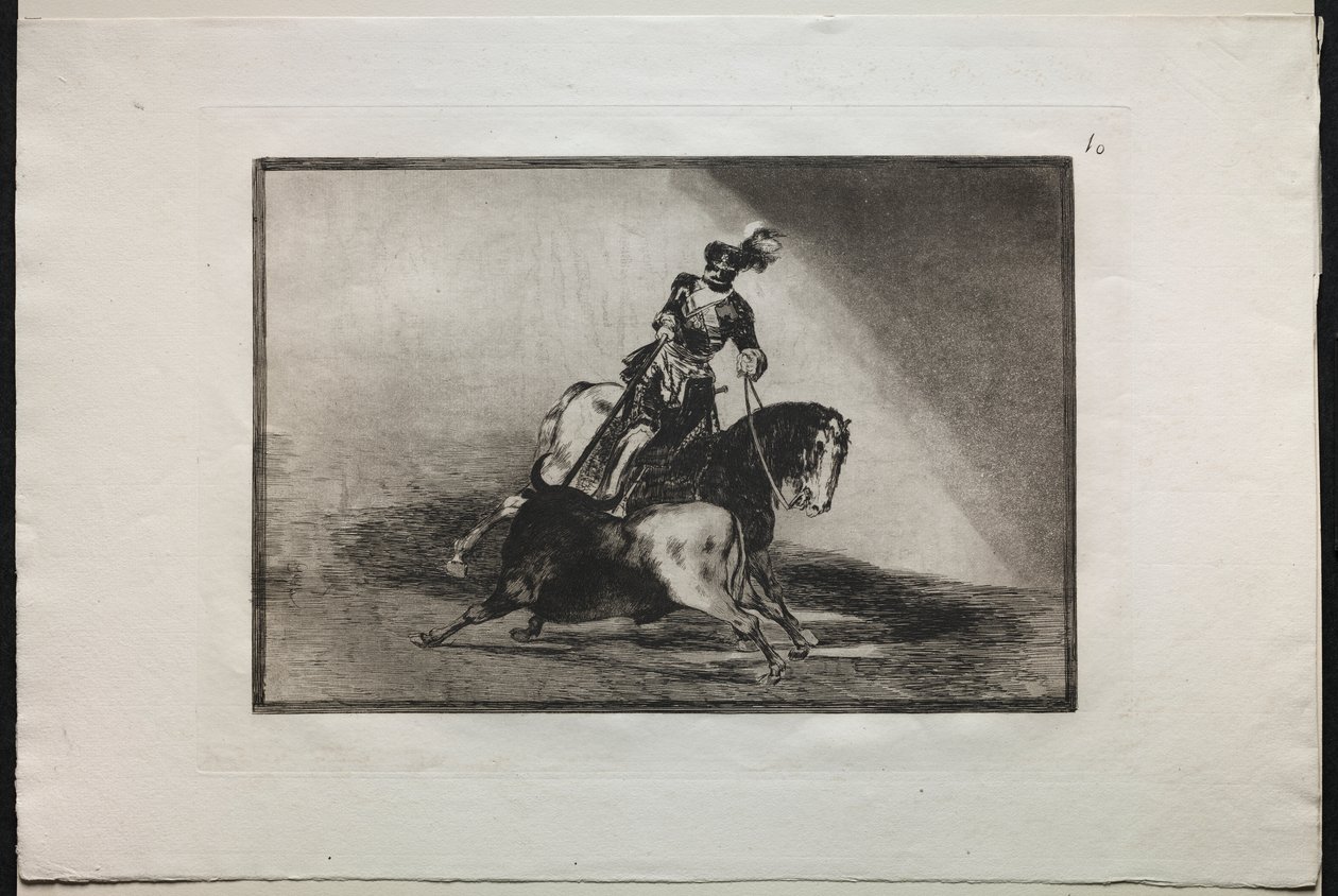 Bikaviadalok: V. Károly bikát lándzsáz alkotó: Francisco de Goya