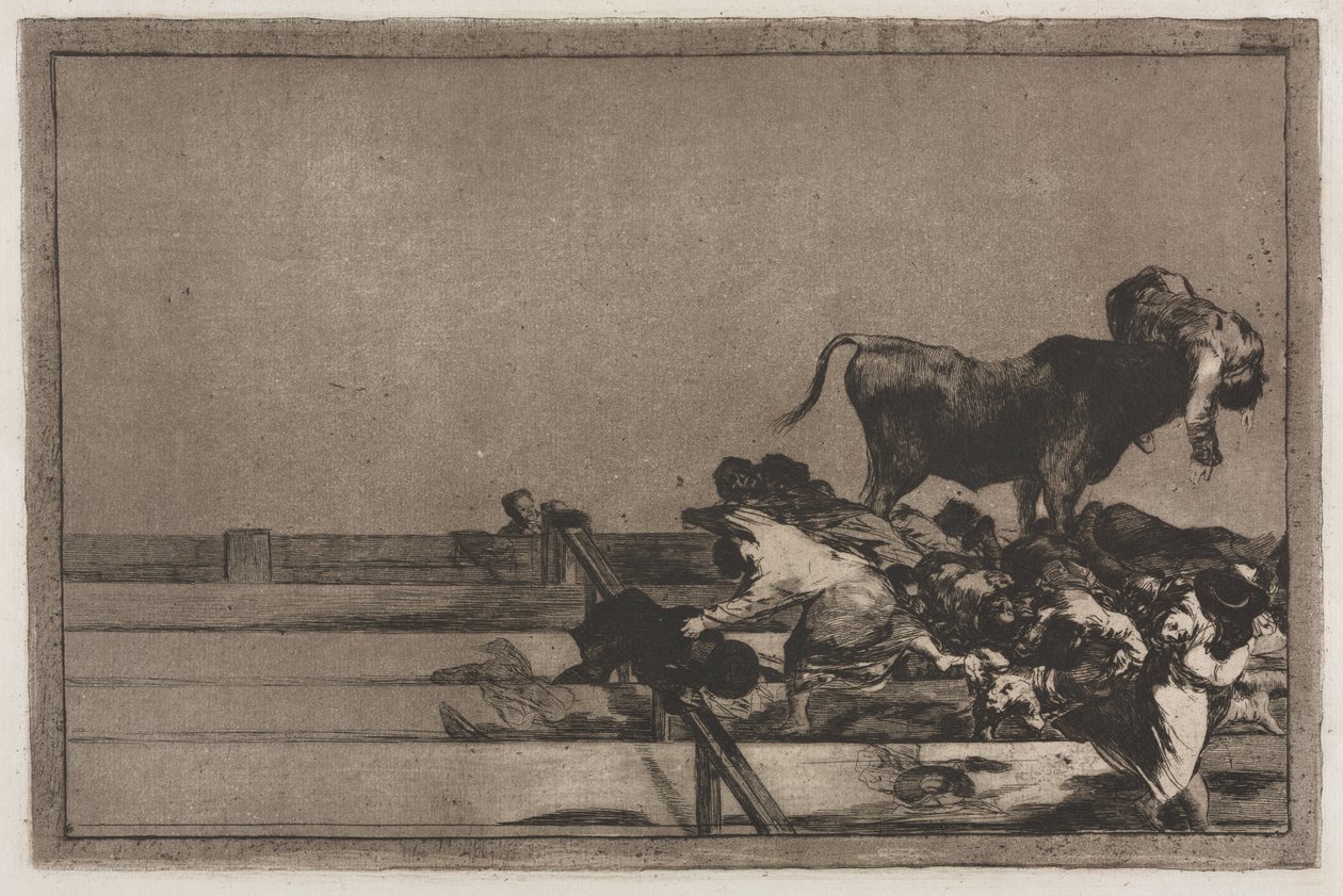 Bikaviadalok: Félelmetes események a Ring első soraiban Madridban és Torrejon polgármesterének halála alkotó: Francisco de Goya
