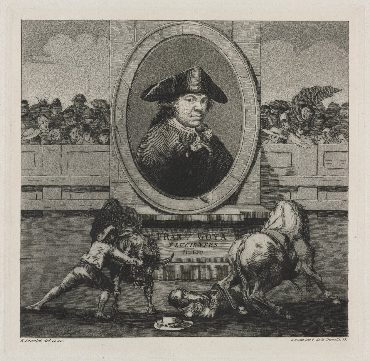 Bikaviadalok: Frontispiece alkotó: Francisco de Goya
