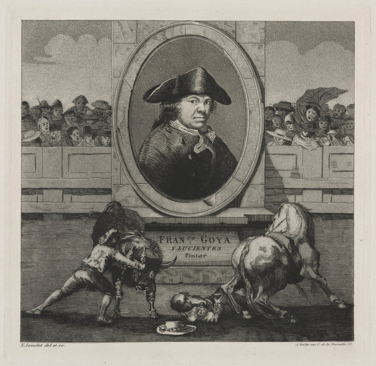 Bikaviadalok: Frontispiece, 1876. alkotó: Francisco de Goya