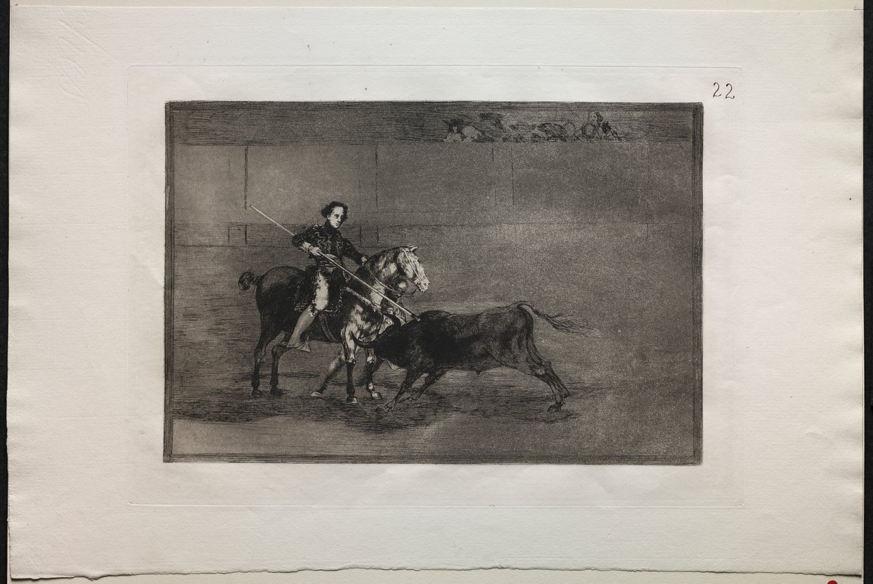 Bikaviadalok: Az ünnepelt Pajuelera férfias bátorsága (a gyűrűben) Saragosában alkotó: Francisco de Goya