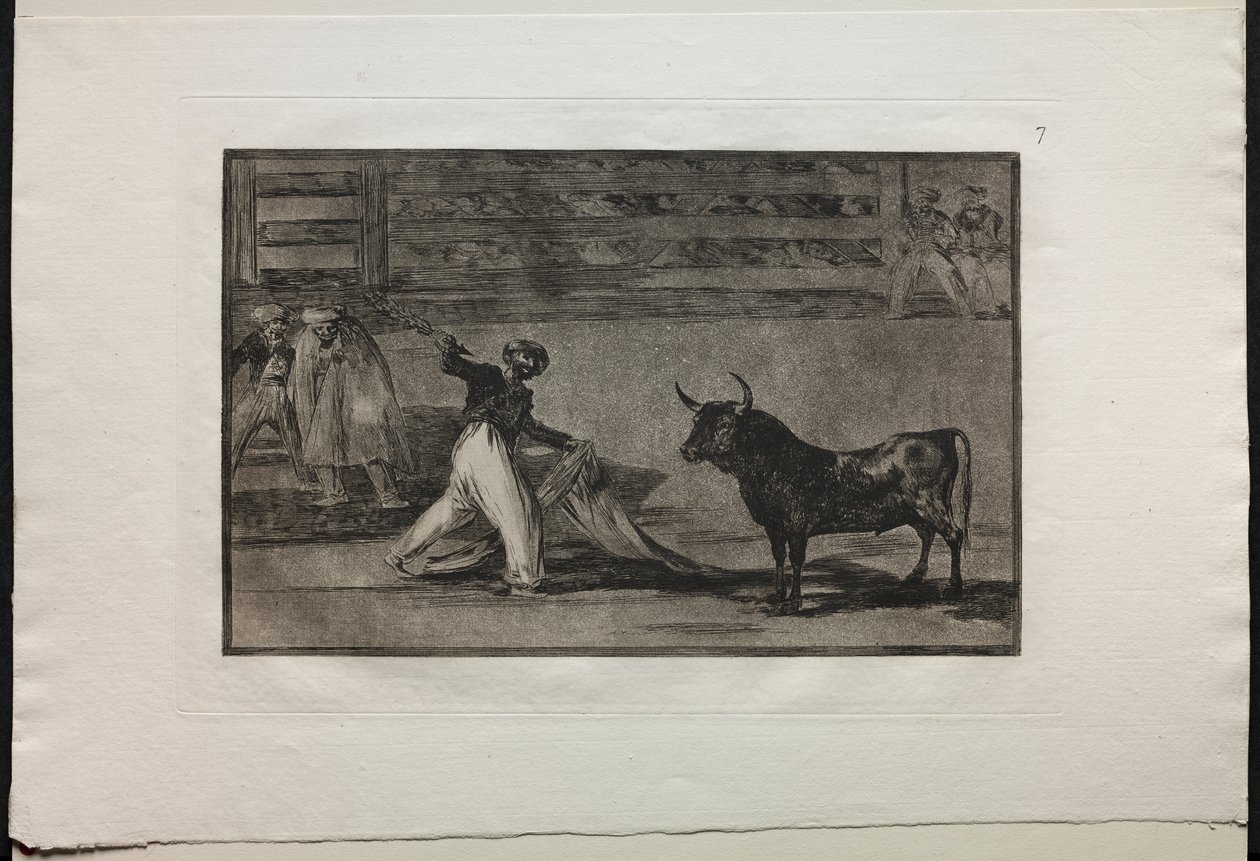 Bikaviadalok: A szigonyok vagy zászlók eredete alkotó: Francisco de Goya