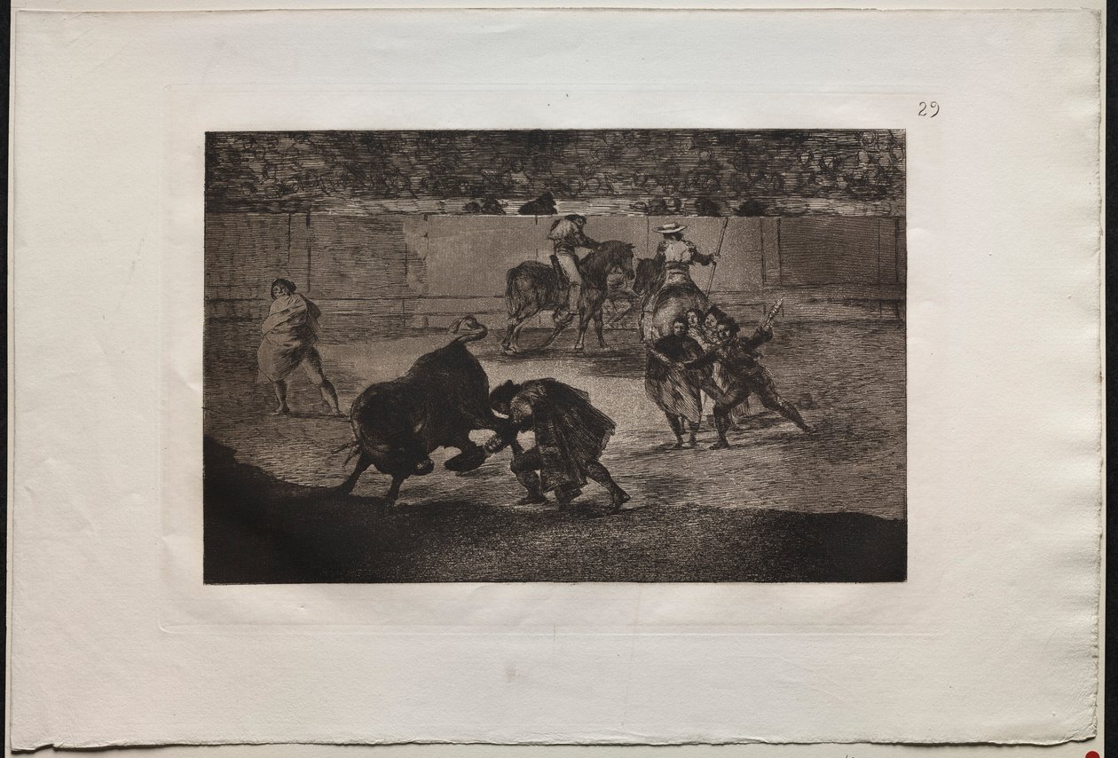 Bikaviadalok: Pepe Illo átlép a Recorte-ba, 1876. alkotó: Francisco de Goya
